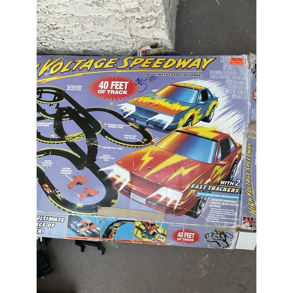 (1998) SPEEDWAY STOCKER HO SCALE ELECTRIC CAR RACING TRACK LIFE-LIKE 9600 12 FT